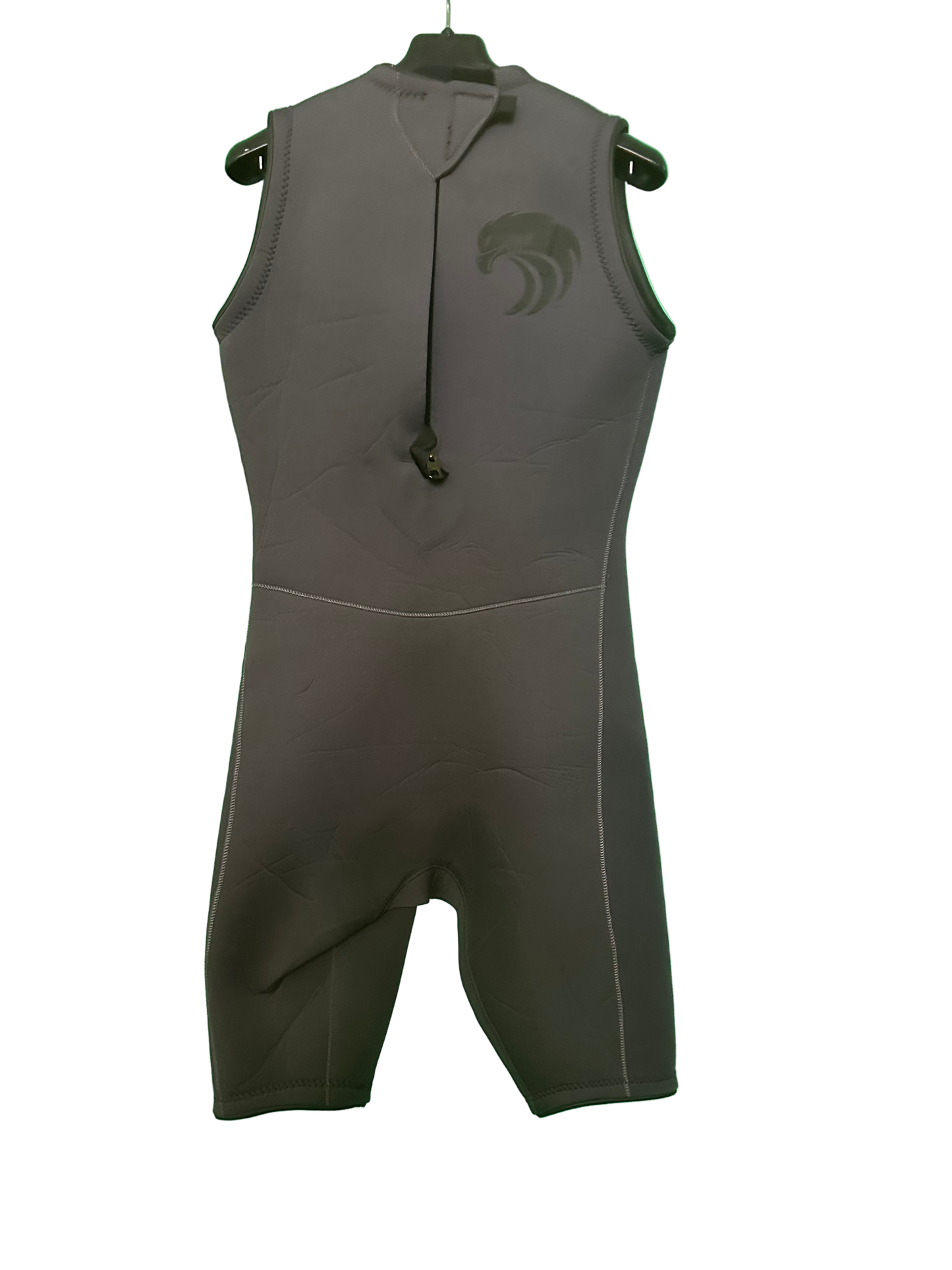 Used by professional swimmer Yoshinao Kudo. New price: ¥88,000 → ¥19,800. Used wetsuit / 2mm backzip short johns (Men's MLS) in silver black.