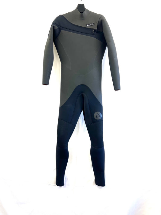 中古ウェットスーツ /  5/3mmslantzip起毛fullsuits /サイズ《メンズMLS》サーフィン専用/グライズ/  