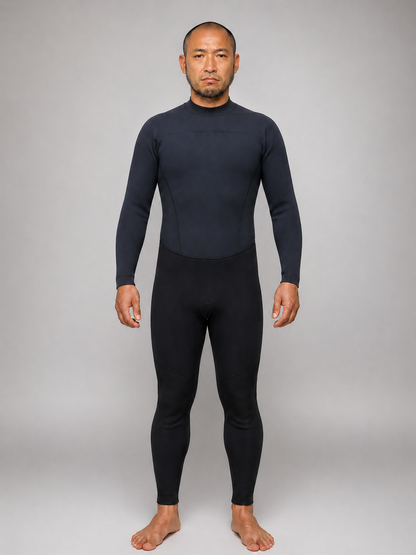Brushed Rubber Semi-Dry Fully Back Zip Wetsuit 3/3mm 