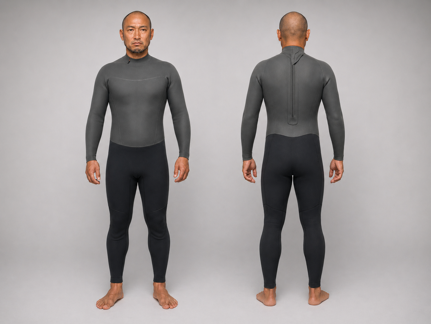 Rubber full suit back zip 3/3mm