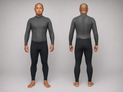 Rubber full suit back zip 3/3mm