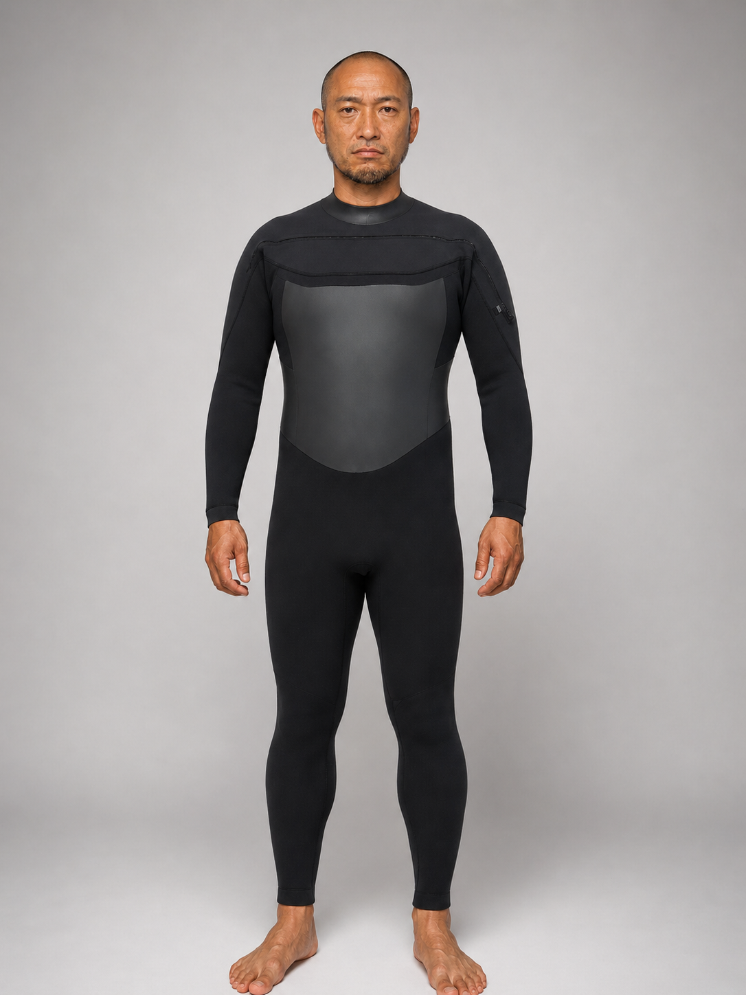 Long Chest Zip 3/3mm Rubber Full Suit