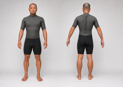 Short Sleeve Spring 2/2mm Back Zip