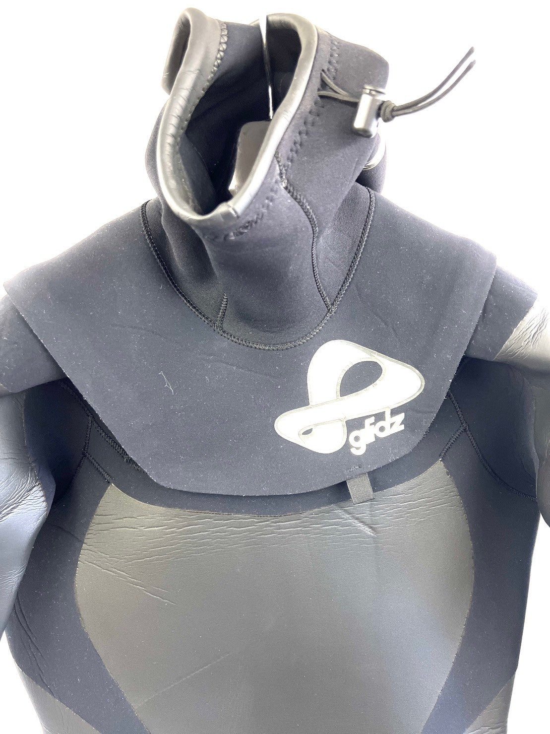 中古ウェットスーツ /5mm3mmhoodflapzipセミドライ/サイズ《メンズspecial》サーフィン専用/グライズ/secondnopp154