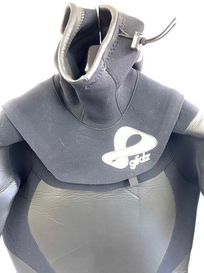 中古ウェットスーツ /5mm3mmhoodflapzipセミドライ/サイズ《メンズspecial》サーフィン専用/グライズ/secondnopp154