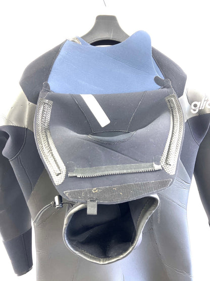 中古ウェットスーツ /5mm3mmhoodflapzipセミドライ/サイズ《メンズspecial》サーフィン専用/グライズ/secondnopp154