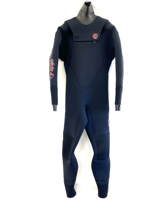 中古ウェットスーツ /4mmflapzipセミドライ/サイズ《メンズLスペシャル》サーフィン専用/グライズ/secondnopp153