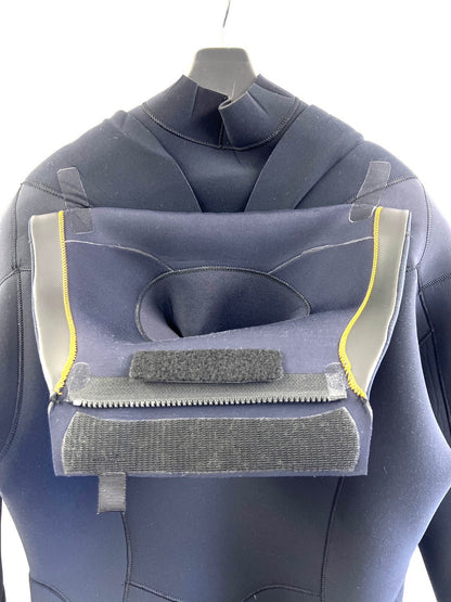 中古ウェットスーツ /4mmflapzipセミドライ/サイズ《メンズLスペシャル》サーフィン専用/グライズ/secondnopp153