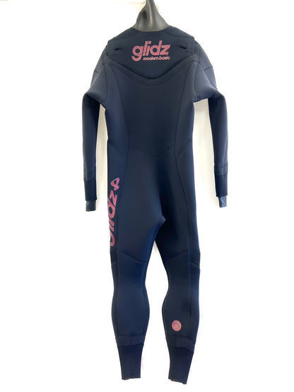 中古ウェットスーツ /4mmflapzipセミドライ/サイズ《メンズLスペシャル》サーフィン専用/グライズ/secondnopp153