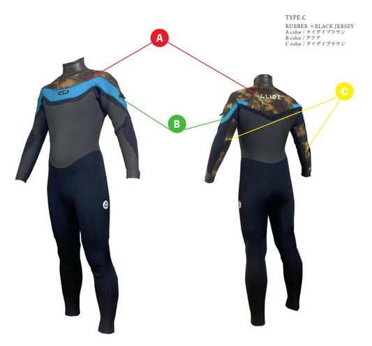 GLIDZ Wetsuits STANDARDモデル DT,Type-A 3/3m