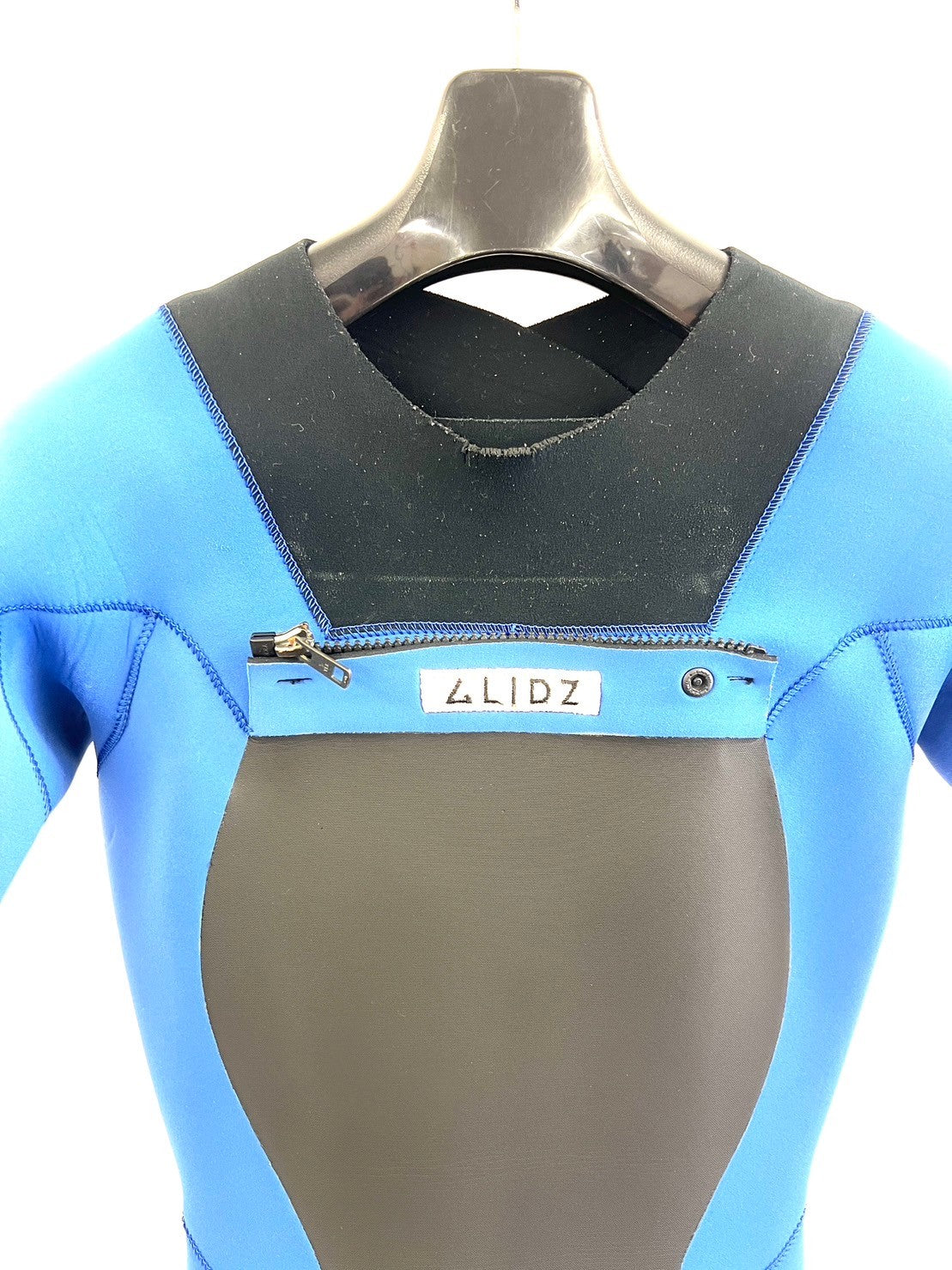 中古ウェットスーツ /2mmflapzip/fullsuits/サイズ《メンズSnoah》サーフィン専用/グライズ/ロイヤル/secondnopp158 