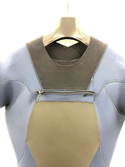 中古ウェットスーツ / 3/2mmflap zipp/ seagull/サイズ《メンズＬspcialJUNBOO》サーフィン専用/グライズ/シルバー/secondnopp162