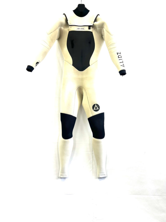 中古ウェットスーツ /3mmflapzip/ullsuits/サイズ《メンズSnoah》サーフィン専用/グライズ/ホワイト/secondnopp156