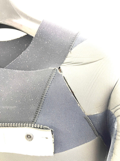 中古ウェットスーツ / 5/3mmflapzip/ seagull//サイズ《メンズSnoah》サーフィン専用/グライズ/シルバー/secondnopp160