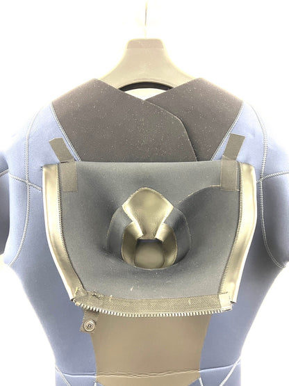 中古ウェットスーツ / 3/2mmflap zipp/ seagull/サイズ《メンズＬspcialJUNBOO》サーフィン専用/グライズ/シルバー/secondnopp162