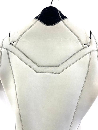 中古ウェットスーツ /2mmflapzip/半袖spring/サイズ《メンズSnoah》サーフィン専用/グライズ/シルバー/secondnopp157