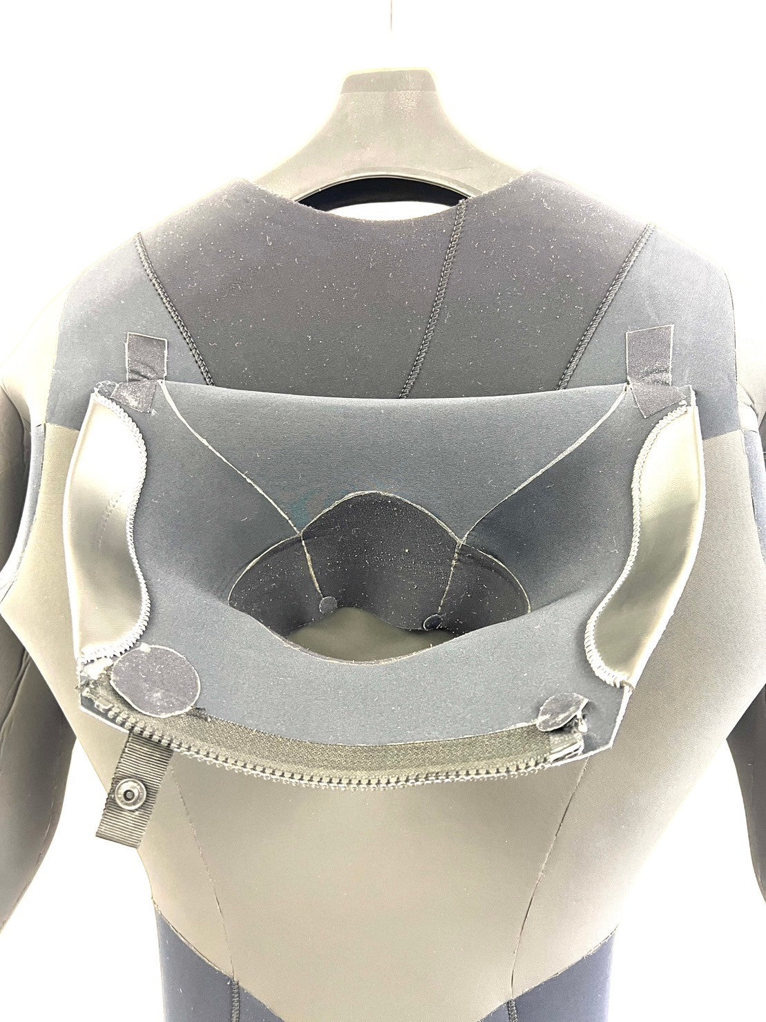 中古ウェットスーツ / 5/3mmflapzip/ seagull//サイズ《メンズSnoah》サーフィン専用/グライズ/シルバー/secondnopp160