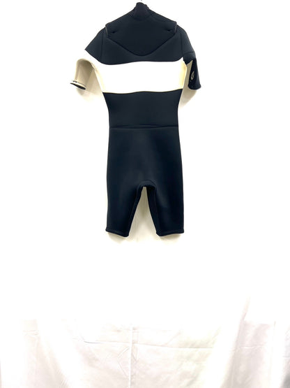 中古ウェットスーツ / 2/2mmflap zip/ puzzle /半袖spring/サイズ《メンズＬspcialJUNBOO》サーフィン専用/グライズ/シルバー/secondnopp164