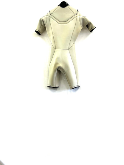 中古ウェットスーツ /2mmflapzip/半袖spring/サイズ《メンズSnoah》サーフィン専用/グライズ/シルバー/secondnopp157