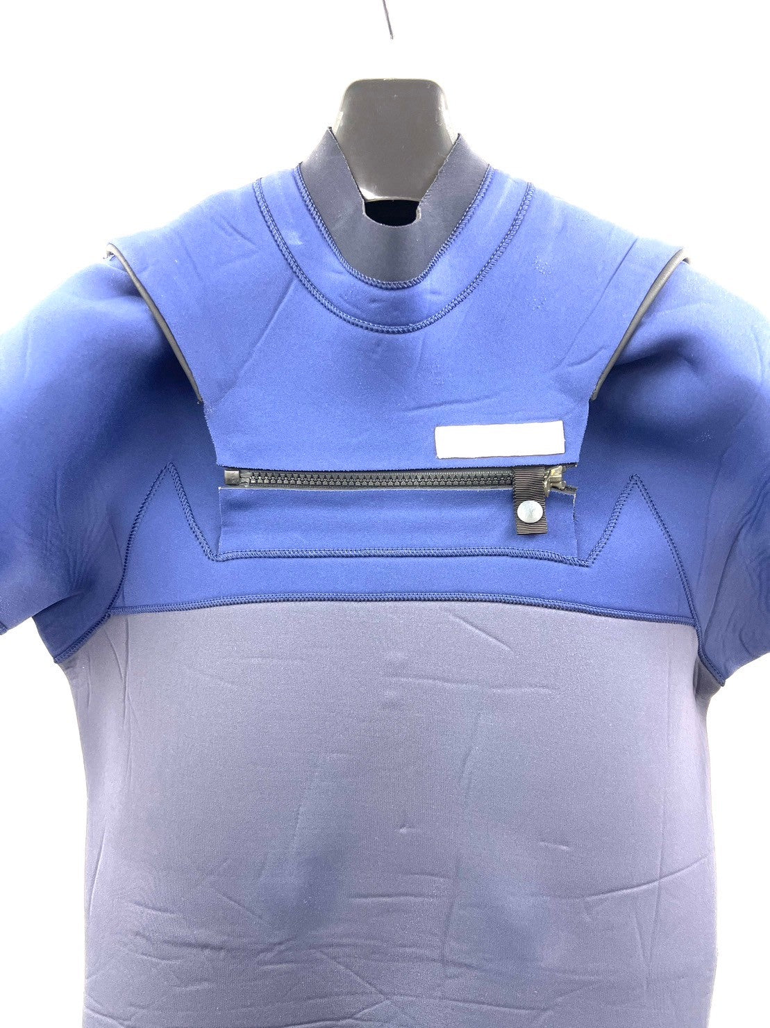 中古ウェットスーツ / 3/2mmflap zip/ puzzle /seagull/サイズ《メンズＬspcialJUNBOO》サーフィン専用/グライズ/シルバー/secondnopp163