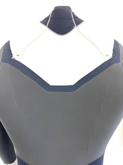 中古ウェットスーツ / 5/3mmflapzip/ seagull//サイズ《メンズSnoah》サーフィン専用/グライズ/シルバー/secondnopp160