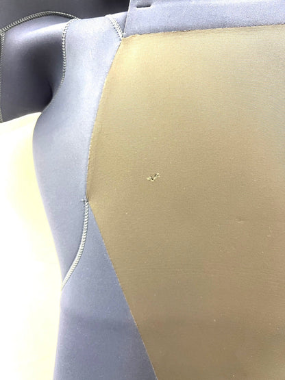 中古ウェットスーツ / 3/2mmflap zip/ puzzle /seagull/サイズ《メンズＬspcialJUNBOO》サーフィン専用/グライズ/シルバー/secondnopp163