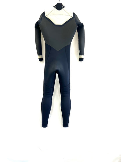 中古ウェットスーツ / 5/3mmflapzip/ seagull//サイズ《メンズSnoah》サーフィン専用/グライズ/シルバー/secondnopp160