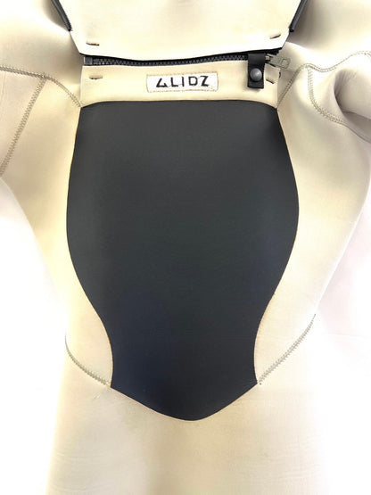 中古ウェットスーツ /2mmflapzip/半袖spring/サイズ《メンズSnoah》サーフィン専用/グライズ/シルバー/secondnopp157