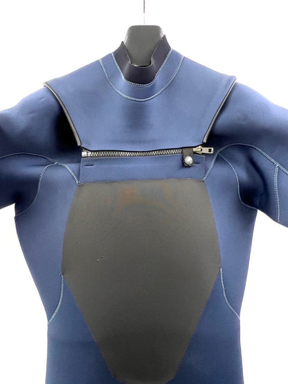 中古ウェットスーツ / 3/2mmflap zipp/ seagull/サイズ《メンズＬspcialJUNBOO》サーフィン専用/グライズ/シルバー/secondnopp162