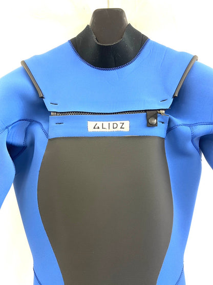 中古ウェットスーツ /2mmflapzip/fullsuits/サイズ《メンズSnoah》サーフィン専用/グライズ/ロイヤル/secondnopp158 