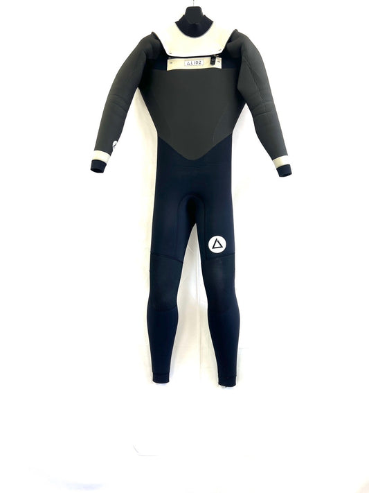 中古ウェットスーツ / 5/3mmflapzip/ seagull//サイズ《メンズSnoah》サーフィン専用/グライズ/シルバー/secondnopp160