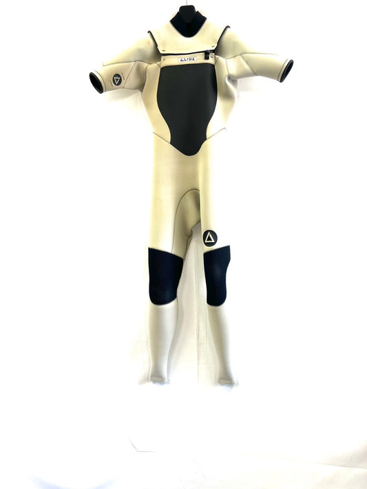 中古ウェットスーツ /2mmflapzip/ seagull//サイズ《メンズSnoah》サーフィン専用/グライズ/シルバー/secondnopp159 