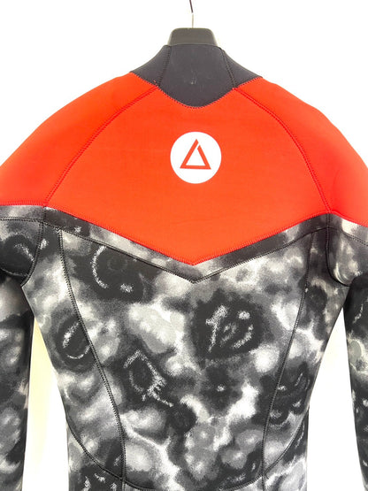 定価￥98,000→￥30,000中古ウェットスーツ /    3mmlongchestzipfullsuits/サイズ《Lspecial》サーフィン専用/グライズ/Tblackred/secondnopp173