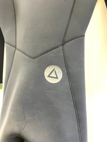 Used wetsuits / 3/2mm slant zip full suits / size {Men's MLS} surfing only / Grise / black olive kudo / secondnopp171