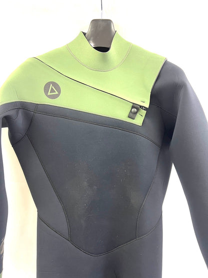 Used wetsuits / 3/2mm slant zip full suits / size {Men's MLS} surfing only / Grise / black olive kudo / secondnopp171