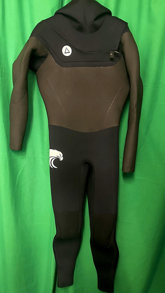 中古/GLIDZウェットスーツ/工藤吉尚プロ仕様/2024FWモデル/SIGNATURE/3mm×5mm起毛/キャップ付きフルスーツ/メンズMLS/flapzip｜ウェットスーツリペアファクトリー