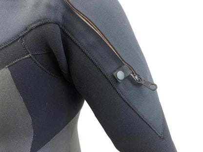 Long Chest Zip Wetsuit 5/3mm Brushed Rubber Fullsuit